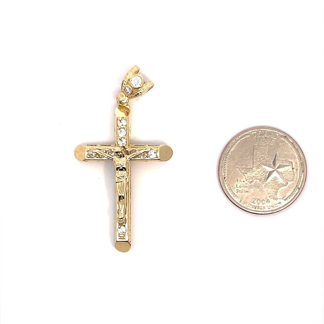 cubic-zirconia Jesus Cross Pendant (10K) – Shop for 10, 14 Karat