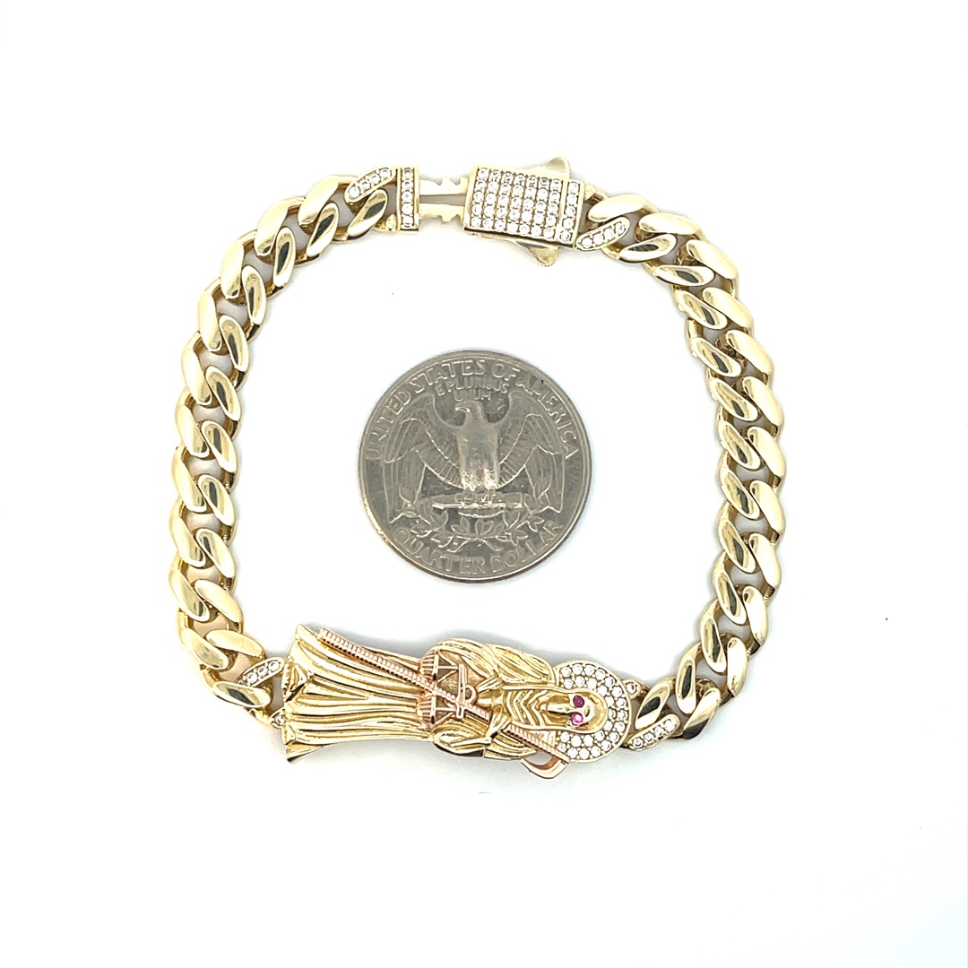 Santa muerte online bracelet gold